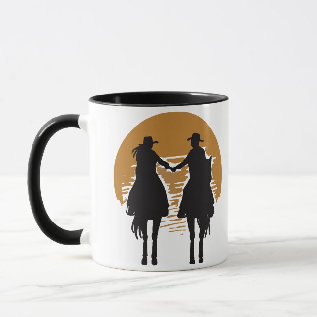 Cowgirl and Cowboy Mug (Left)