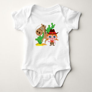Cowgirl and Horse Baby Bodysuit
