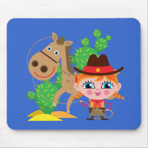 Cowgirl and Horse Mouse Mat