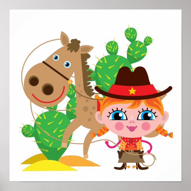 Cowgirl and Horse Poster (Front)