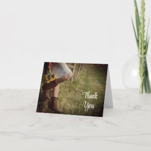 Cowgirl and Sunflowers Bridesmaid Thank You Card