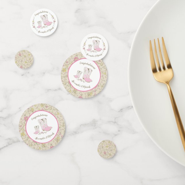 Cowgirl Baby Shower Country Western Pink Girl Confetti (Group)