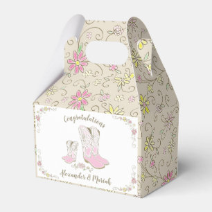 Cowgirl Baby Shower Country Western Pink Girl Favour Box