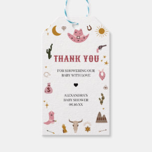 Cowgirl Baby Shower Favour Tags