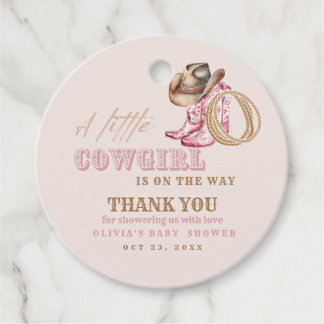 Cowgirl Baby Shower Gift Tags