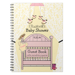 Cowgirl Baby Shower Guest Book- Notebook