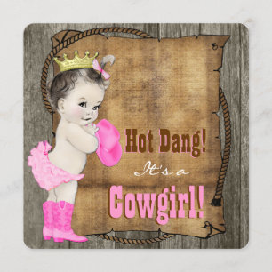 Cowgirl Baby Shower Invitation