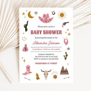 Cowgirl Baby Shower  Invitation