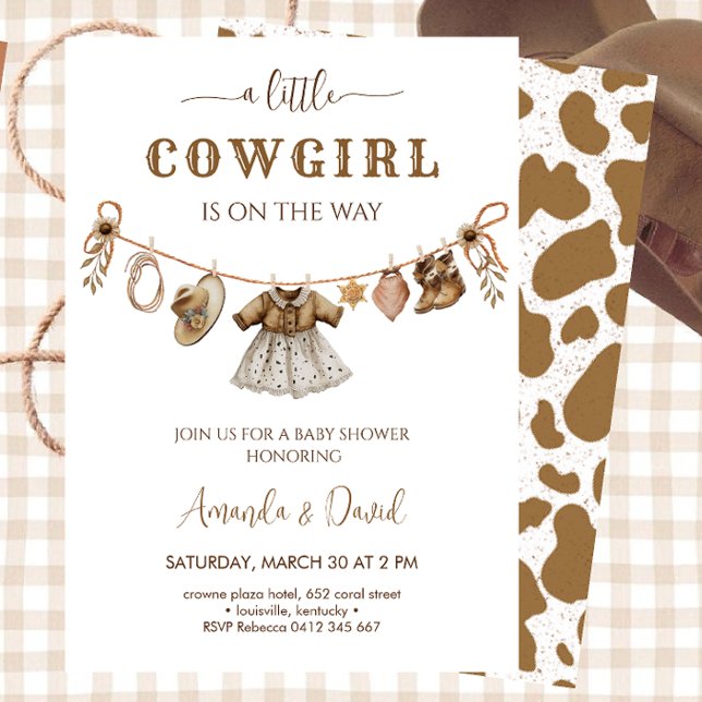 Cowgirl Baby Shower Invitation (Creator Uploaded)