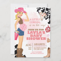 Cowgirl Baby Shower Invitation, Rodeo Baby Shower