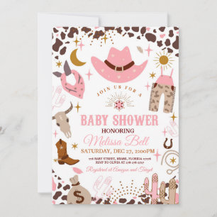 Cowgirl Baby Shower invitation Wild West Invitatio