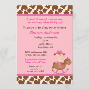 Cowgirl Baby Shower Invitations