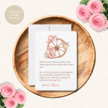 Cowgirl Baby Shower Thank You Cards Pink Boots Hat