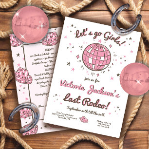 Cowgirl Bachelorette Itinerary Let's Go Girls Invi Invitation