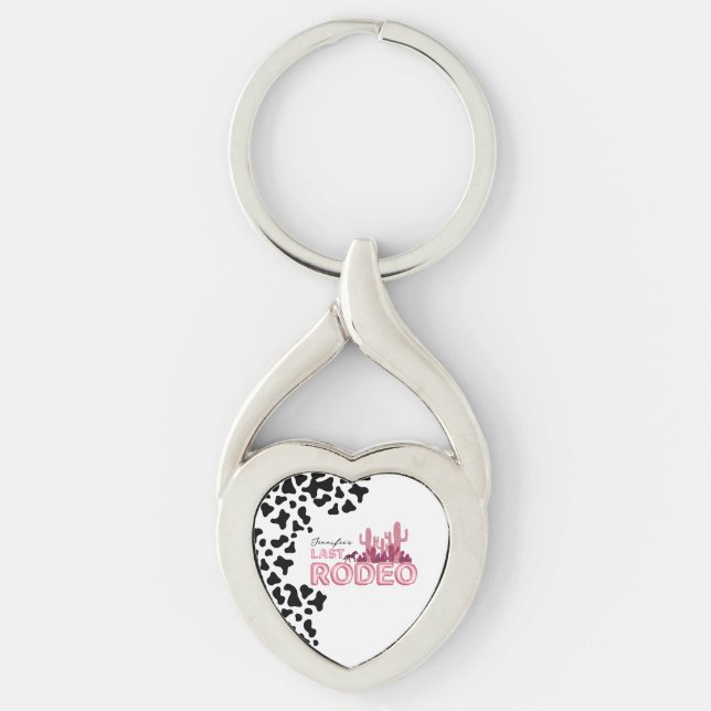 Cowgirl bachelorette party Last Rodeo  Key Ring (Front)