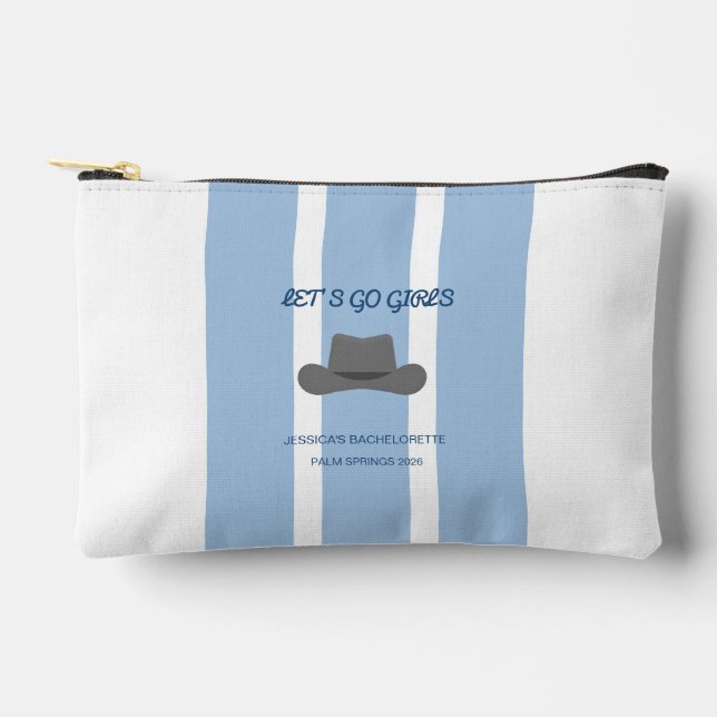 Cowgirl Bachelorette Party Paper Plates Accessory Pouch (Front)