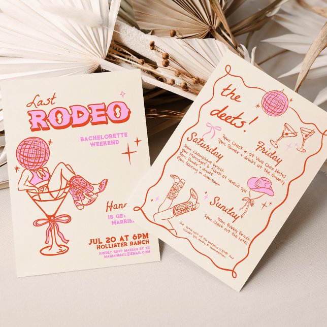 Cowgirl Bachelorette Western Beach Party Invitation (Cowgirl Bachelorette Western Beach Party Invitation)