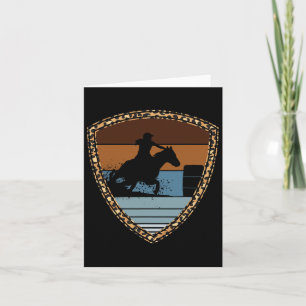 Cowgirl Barrel Racing Horseback Riding Rodeo Ropin Card