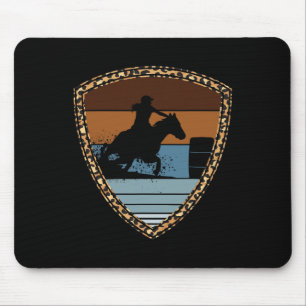 Cowgirl Barrel Racing Horseback Riding Rodeo Ropin Mouse Mat