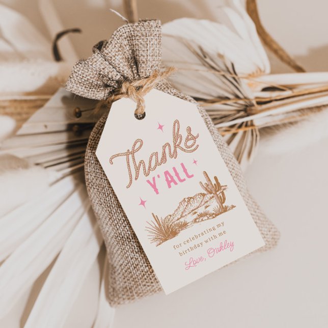 Cowgirl Birthday Favour Tags (Creator Uploaded)
