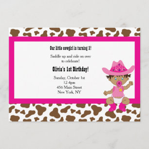 Cowgirl Birthday inviation Invitation