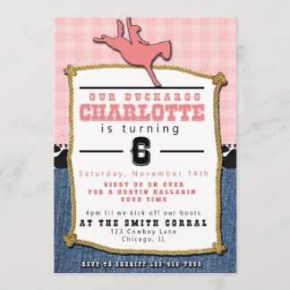 Cowgirl Birthday Invitation