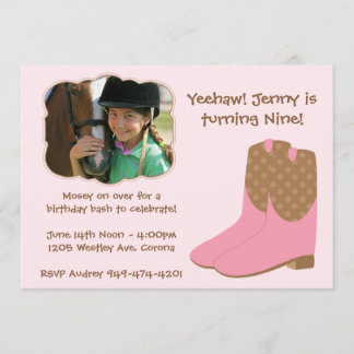 Cowgirl Birthday Invitation