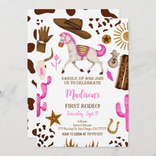 Cowgirl Birthday Invitation