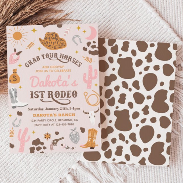 Cowgirl Birthday Invitation | 1st Rodeo Invitation (Creator Uploaded)