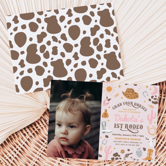 Cowgirl Birthday Invitation | 1st Rodeo Invitation (Creator Uploaded)