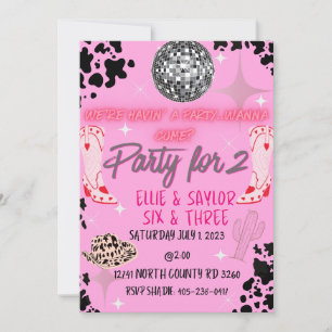 Cowgirl birthday party invitation