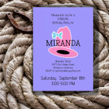 Cowgirl Birthday Party