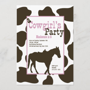 Cowgirl Birthday Party Invitation
