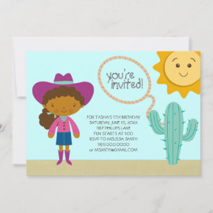 Cowgirl Birthday Party Invitations