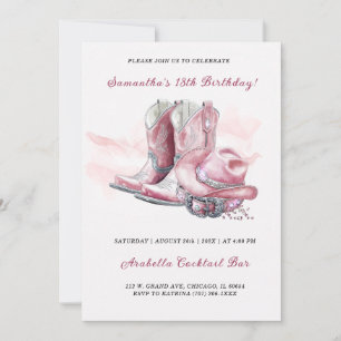 Cowgirl birthday Party Invite Designs