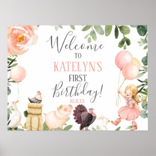 Cowgirl Birthday Party Welcome Sign
