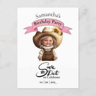Cowgirl Birthday Postcard