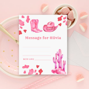 Cowgirl birthday time capsule message