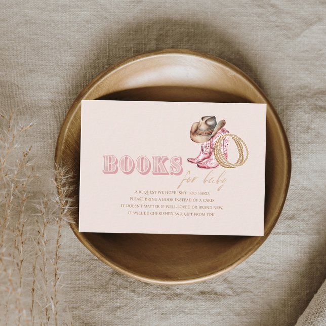 Cowgirl  Book for Baby Girl Shower  Enclosure Card (Creator Uploaded)