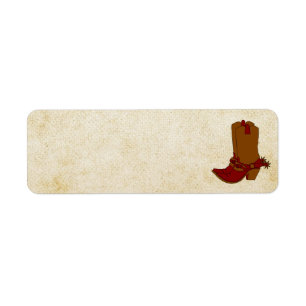 Cowgirl Boot Address Label