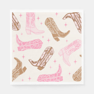 Cowgirl Boot Paper Party Napkins
