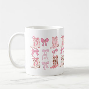 Cowgirl Boots and Bows Coquette Mug Aesthetic