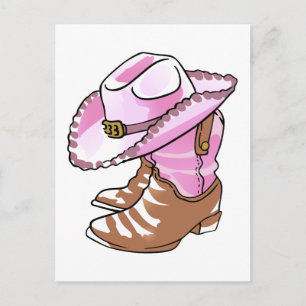 Cowgirl Boots and Hat Postcard