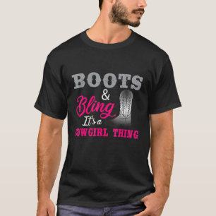 Cowgirl Boots Bling Country Music Life T-Shirt