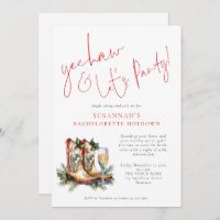 Cowgirl Boots Bubbly Christmas Bachelorette Party