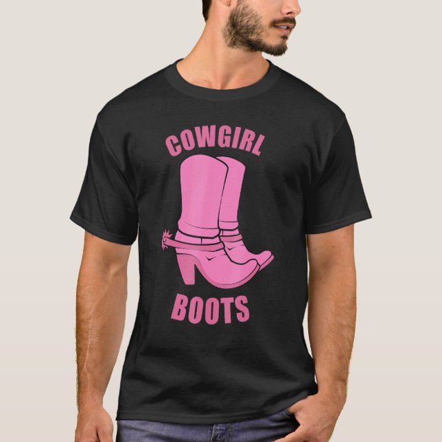 Cowgirl Boots Country Horse Rodeo Western Princess T-Shirt (Front)