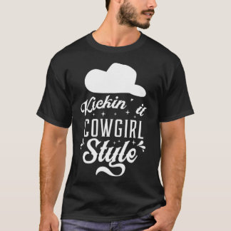Cowgirl Boots Country Music Line Dancing Horse T-Shirt