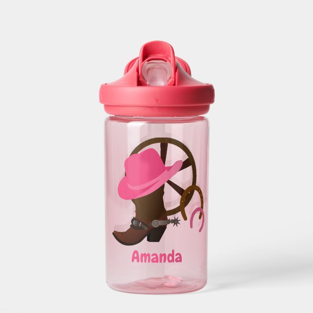 Cowgirl Boots Custom  Water Bottle (Front)