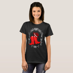 Cowgirl Boots Cute Line Dancing Theme Graphic T-Shirt