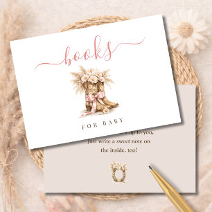 Cowgirl Boots Girl Baby Shower Books For Baby Card